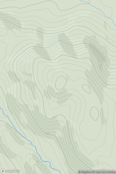 Thumbnail image for Meall na Meine [Loch Torridon to Loch Maree] showing contour plot for surrounding peak